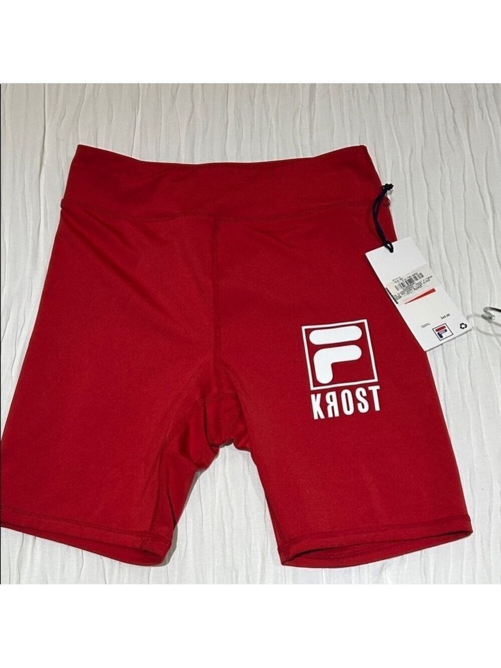 FILA KROST Red Soccer Biker Shorts - Picture 1 of 2